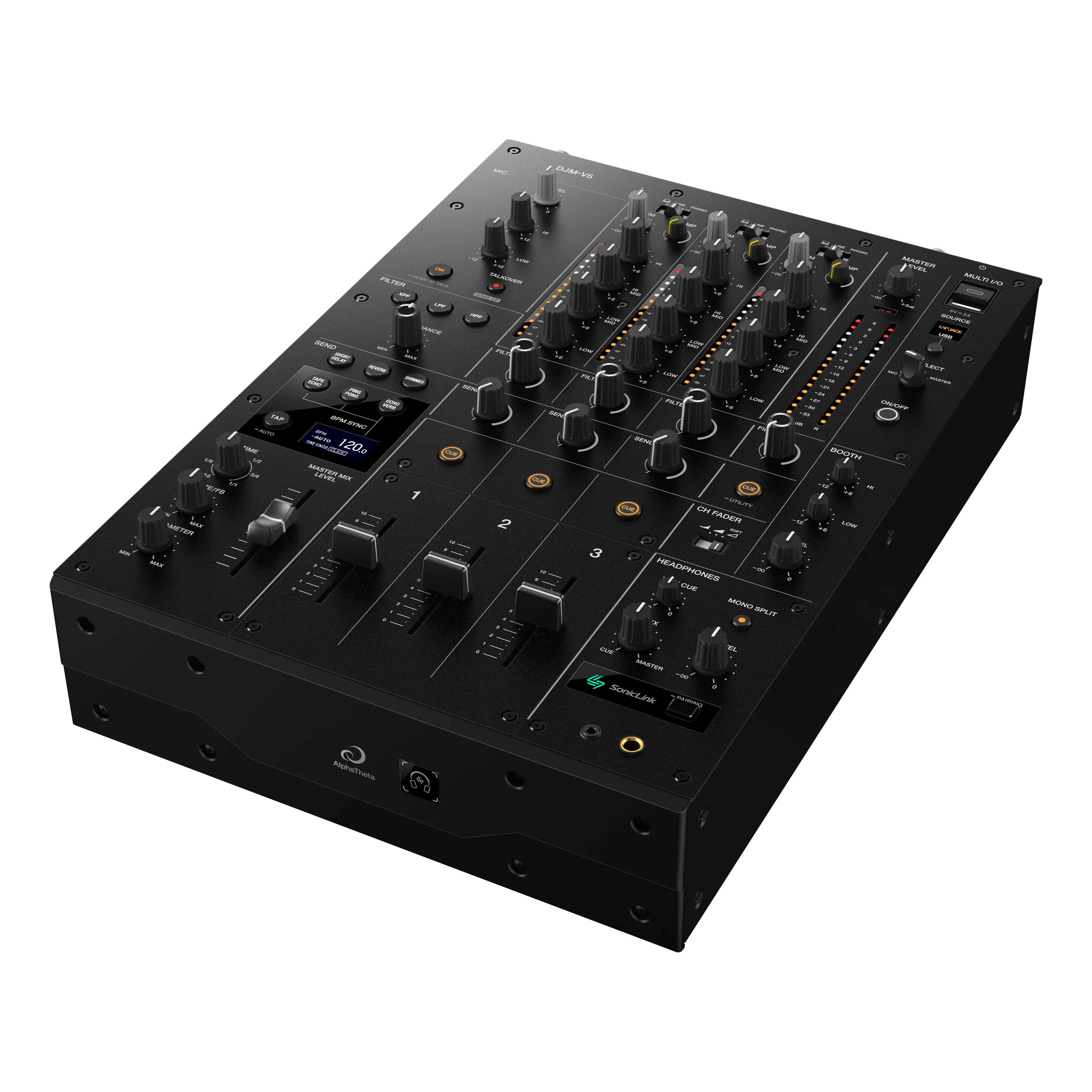 AlphaTheta DJM-V5 mixer layout